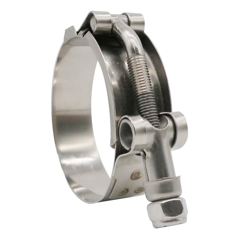 ROADFORMER 2" T-Bolt Hose O.D. Clamp - Working Range 1.81" - 2.05" Clamp for 2 inch Hose O.D., 46mm - 52mm, 2 pack, Suggest measure your hose O.D. before purchasing, Stainless Steel Bolt, Band and Locknut - Image 5